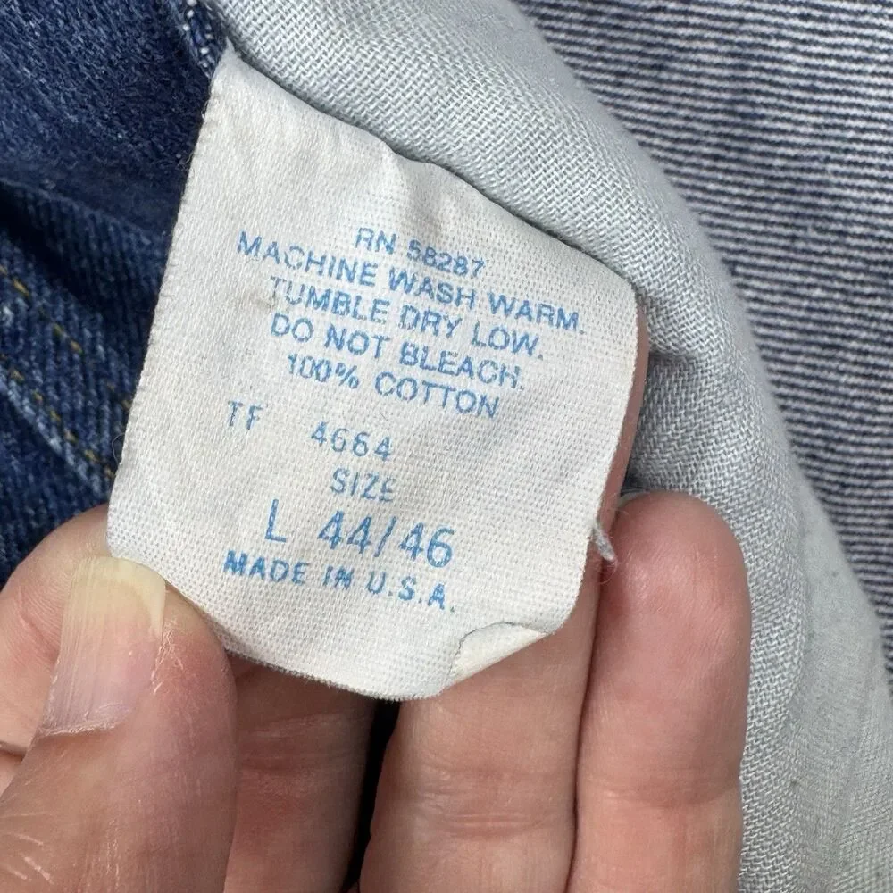 Vintage Bristol Blues Denim Jean Jacket Men's L USA 90s Trucker Type 3